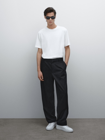 Massimo Dutti Футболка с коротким рукавом из льна купить с доставкой.