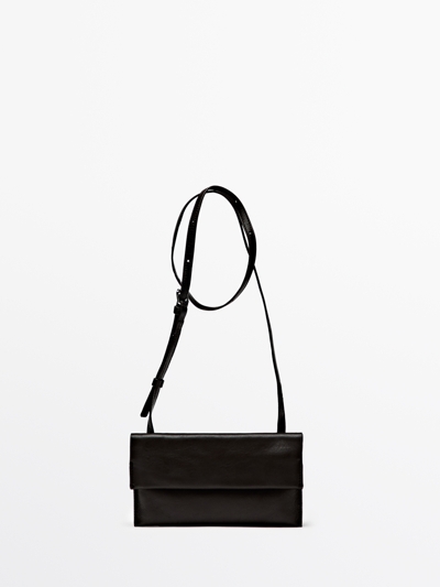 Massimo Dutti Мини сумка через плечо из овечьей кожи NAPPA купить с доставкой.