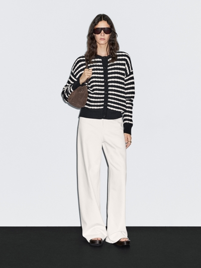 Massimo Dutti Кардиган из 100% хлопка в морском стиле