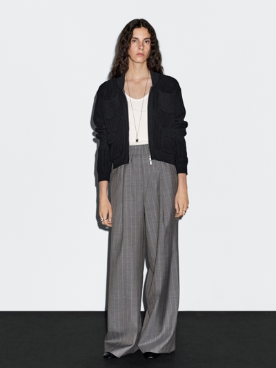 Massimo Dutti Кардиган с молнией из вязаного трикотажа