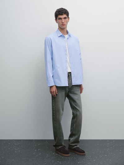 Massimo Dutti Рубашка из полосатого поплина REGULAR FIT