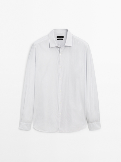 Massimo Dutti Рубашка в мелкую полоску с регулярной посадкой