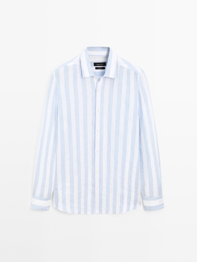 Massimo Dutti Рубашка с широкой полоской и обычной посадкой