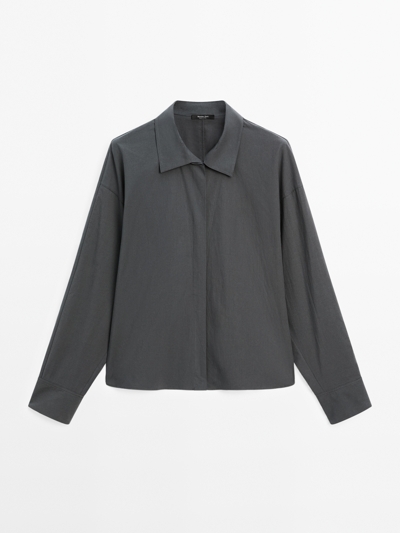 Massimo Dutti Рубашка из хлопка LOOSE-FITTING 100%, MASSIMO DUTTI