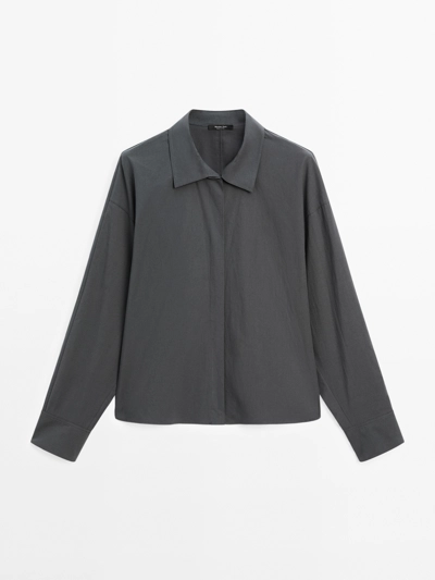 Рубашка из хлопка LOOSE-FITTING 100%, MASSIMO DUTTI