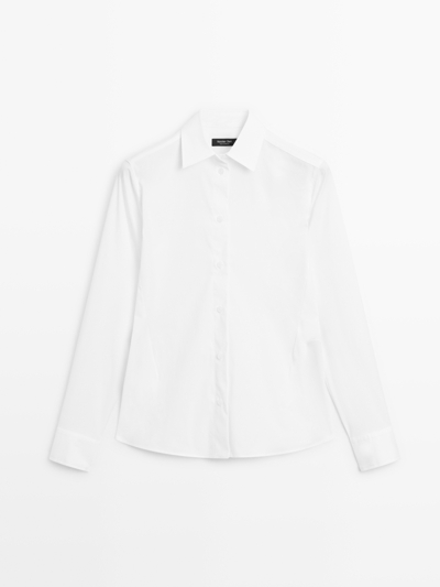 Massimo Dutti Рубашка из хлопково-вискозного трикотажа