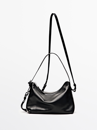 Massimo Dutti Сумочка из кожи нубука купить с доставкой.