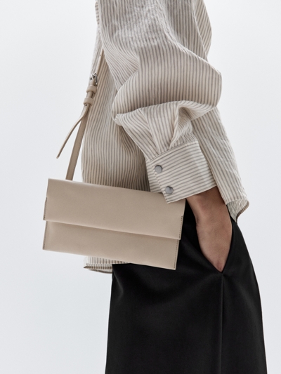 Massimo Dutti Мини-сумка через плечо из натуральной кожи нубук купить с доставкой.