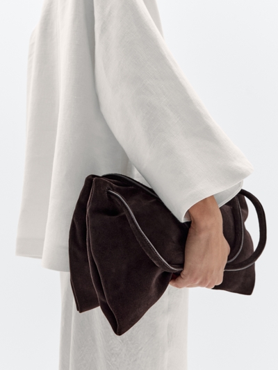 Massimo Dutti Сумка средних размеров из кожи и разделительной кожи с отделениями купить с доставкой.