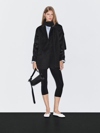 Massimo Dutti Пиджак из шерстяной смеси с шарфом