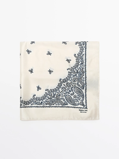 PAISLEY PRINT 100% SILK BANDANA