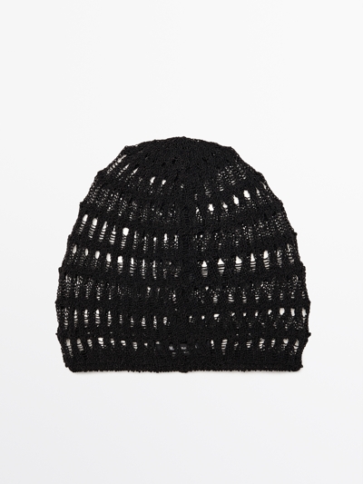 Massimo Dutti Шапка с крючком и открытым узором