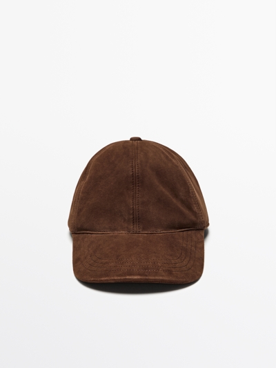 Massimo Dutti Кепка из разделанной кожи