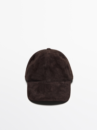 Massimo Dutti Кепка из разделанной кожи