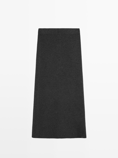 Massimo Dutti Юбка миди из двухслойной ткани