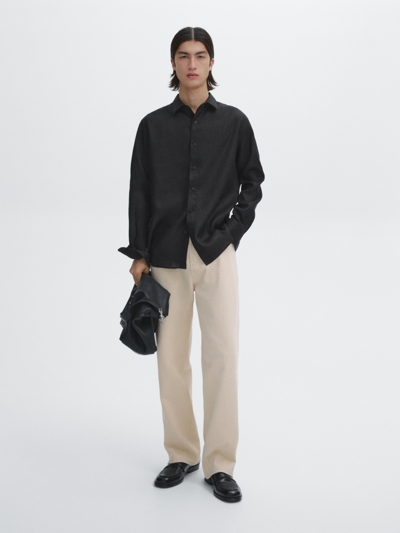 Massimo Dutti Рубашка из 100% льна купить с доставкой.