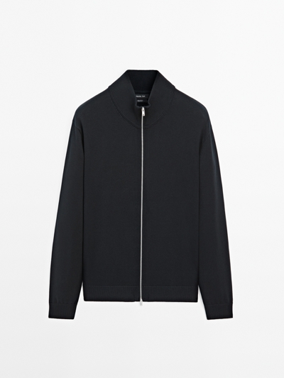 Massimo Dutti Кардиган на молнии из 100% хлопка купить с доставкой.