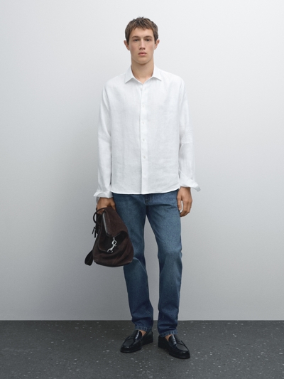 Massimo Dutti Рубашка из легкого твила свободного кроя купить с доставкой.