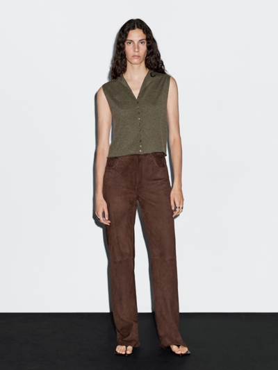 Massimo Dutti Укороченный жилет из шерстяной смеси