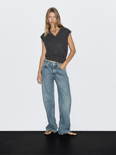 Massimo Dutti Жилет вязаный с V-образным вырезом