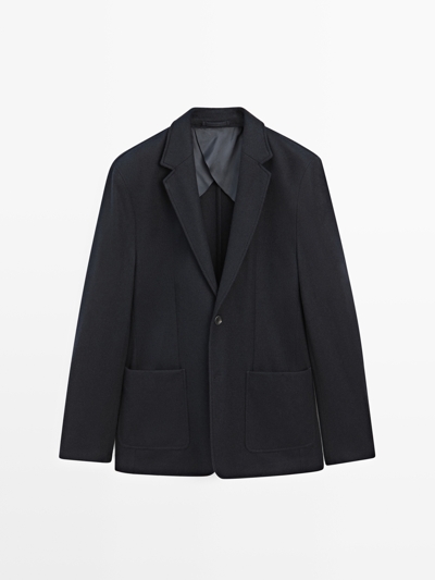 Massimo Dutti Пиджак из шерстяно-шелкового костюмного полотна купить с доставкой.