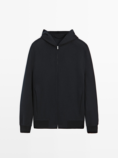 Massimo Dutti Куртка с капюшоном из шерстяной смеси