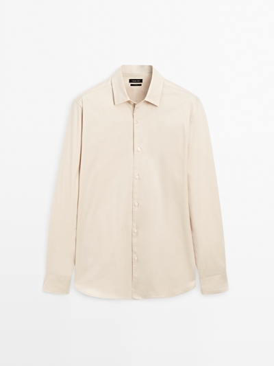 Massimo Dutti Рубашка средней посадки из эластичного материала