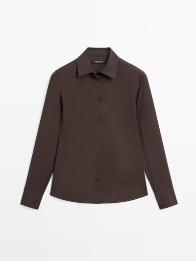 Massimo Dutti Рубашка из хлопково-синтетической смеси