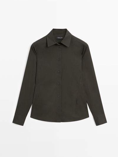 Massimo Dutti Рубашка из растяжимой хлопковой смеси