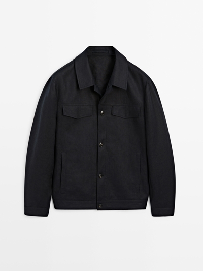 Massimo Dutti Пиджак из 100% льна для образа TOTAL LOOK купить с доставкой.