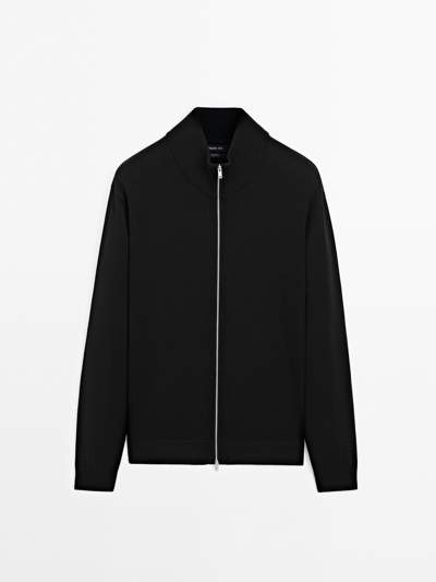 Massimo Dutti Кардиган с молнией из 100% хлопка купить с доставкой.