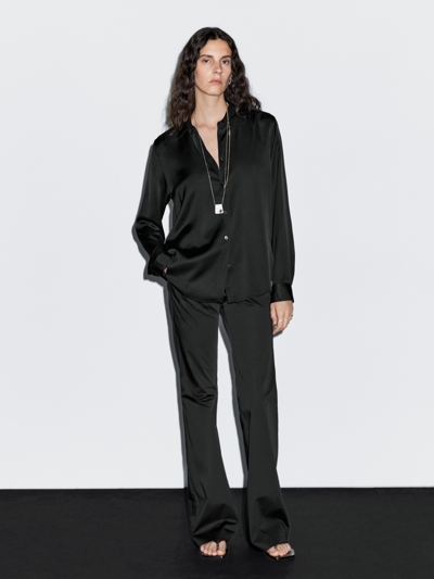 Massimo Dutti Рубашка из текстиля сатин купить с доставкой.