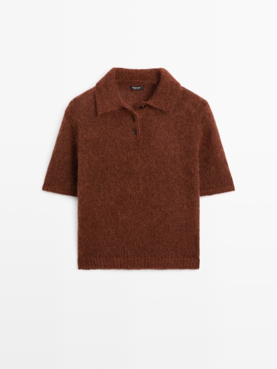 Massimo Dutti Поло свитер из альпаки купить с доставкой.