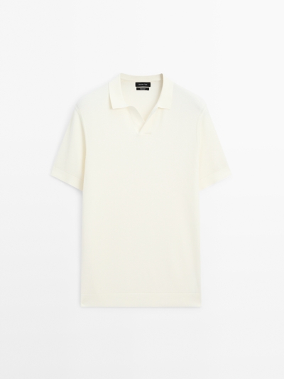 Massimo Dutti Свитер с воротником поло из 100% хлопкового трикотажа купить с доставкой.