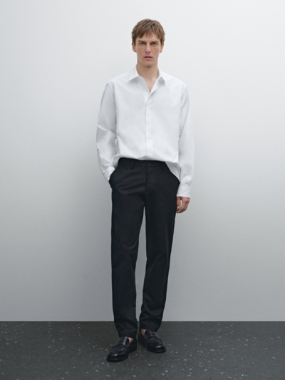 Massimo Dutti Хлопковые брюки в зауженном крое купить с доставкой.