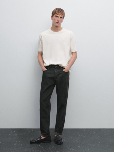 Massimo Dutti Футболка с короткими рукавами из 100% хлопка среднего веса купить с доставкой.