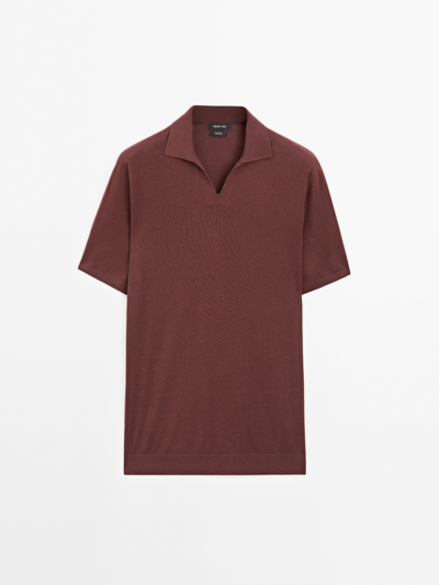 Massimo Dutti Поло из 100% хлопка с короткими рукавами купить с доставкой.