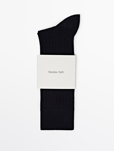 Massimo Dutti Носки из ребристого хлопкового смеси купить с доставкой.