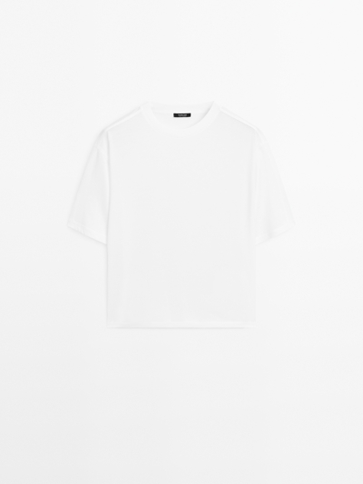 Massimo Dutti Футболка OVERSIZE с деталями шва купить с доставкой.