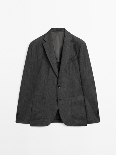 Massimo Dutti Шерстяной пиджак в мелкую клетку купить с доставкой.