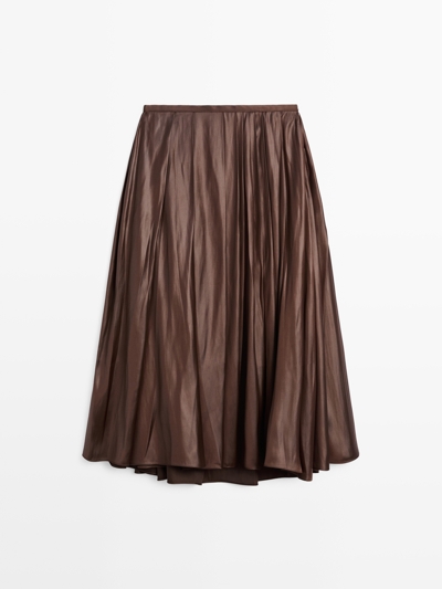 Massimo Dutti Юбка-плиссе до середины икры