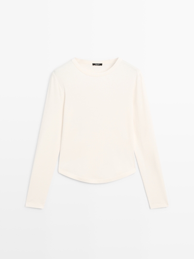 Massimo Dutti Лонгслив с закругленным подолом