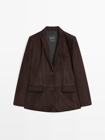 Massimo Dutti Замшевая кожаная куртка купить с доставкой.