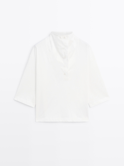 Massimo Dutti Футболка с воротником-чимни