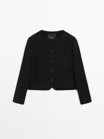 Massimo Dutti Короткая куртка из шерстяной смеси