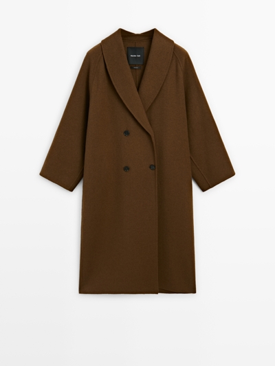 Massimo Dutti Пальто длинное из шерсти