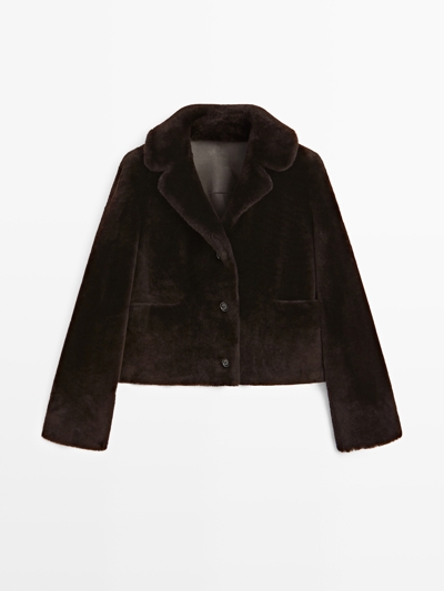 Massimo Dutti Короткая овчина 100% ягненка