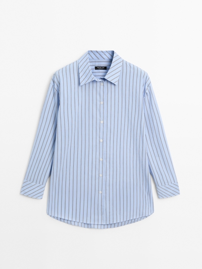 Massimo Dutti Рубашка в полоску из хлопковой смеси купить с доставкой.