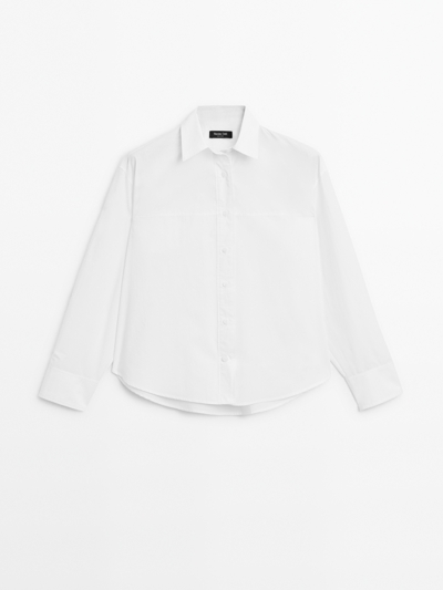 Massimo Dutti Рубашка из 100% хлопка с деталями шва