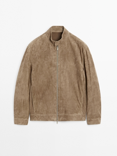 Massimo Dutti Короткая куртка из замши козьей кожи купить с доставкой.